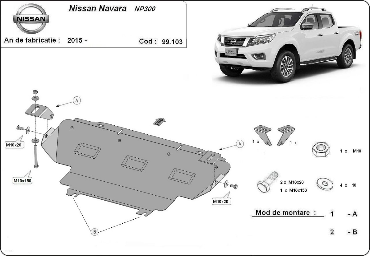 Skid plate Steel Radiator | Nissan Navara NP300 - D23 (2015-2021) - 3