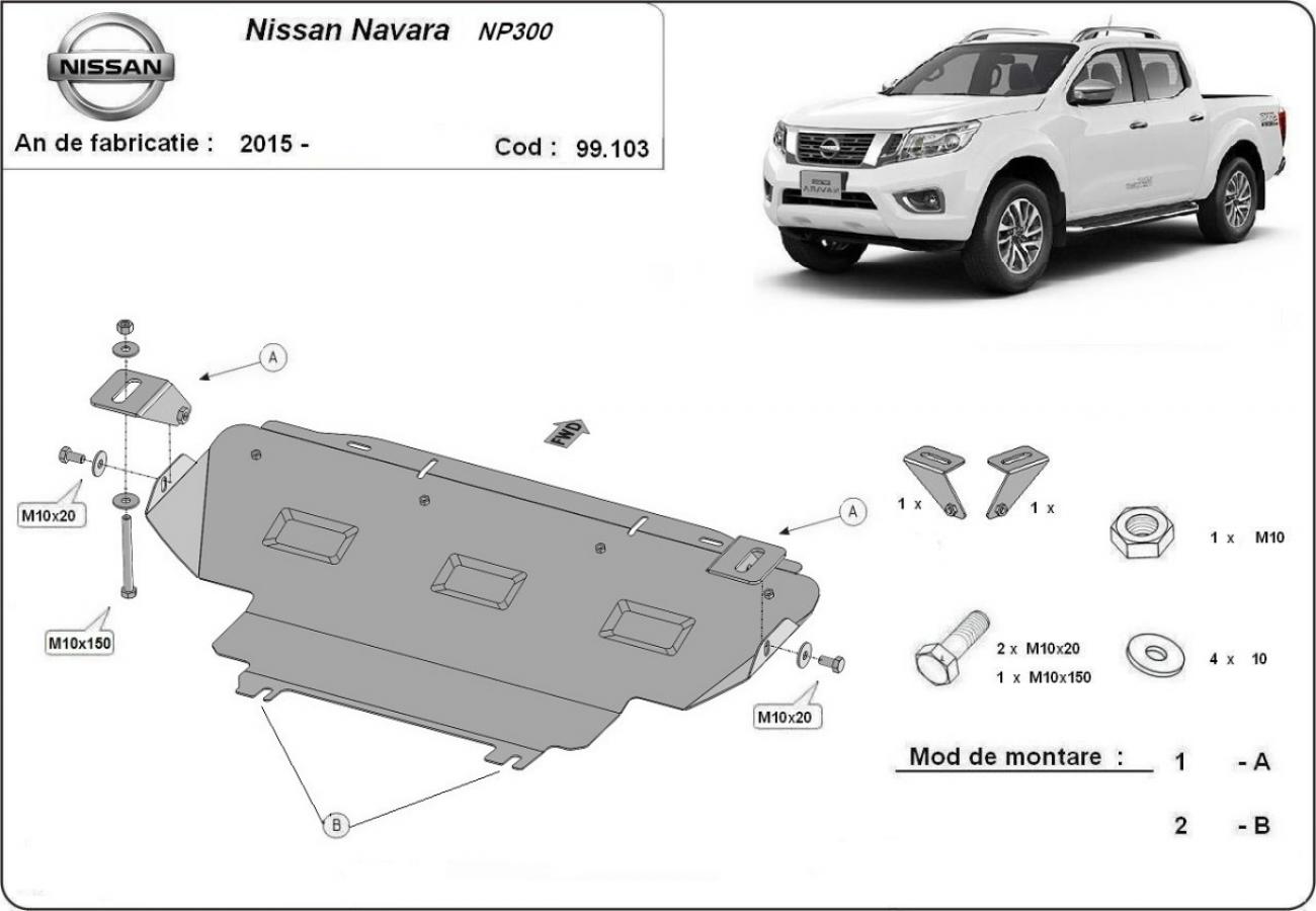 Hasplåt Stål Kylare | Nissan Navara NP300 - D23 (2015-2021) - 3