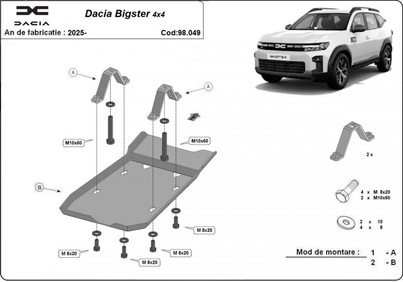Pohjapanssari Teräs Differentiaali | Dacia Bigster 4x4 (2025-2026) - 3