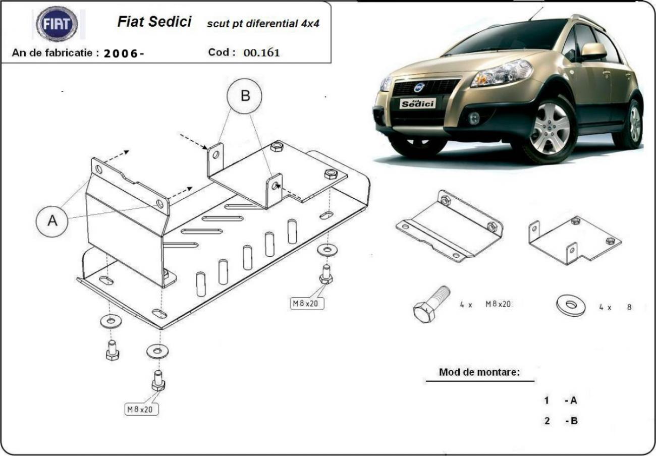 Bunnplate Stål Differensial | Fiat Sedici (2005-2014) - 3