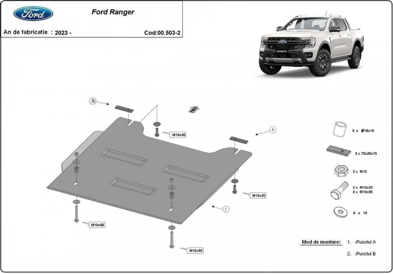 Hasplåt Stål Transferlåda | Ford Ranger (2023-2026) - 3