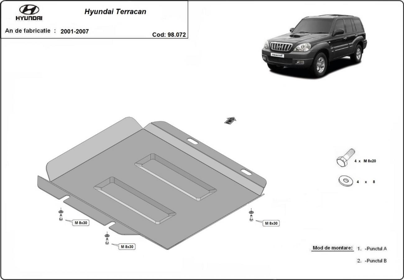 Hasplåt Stål Transferlåda | Hyundai Terracan (2001-2007) - 3