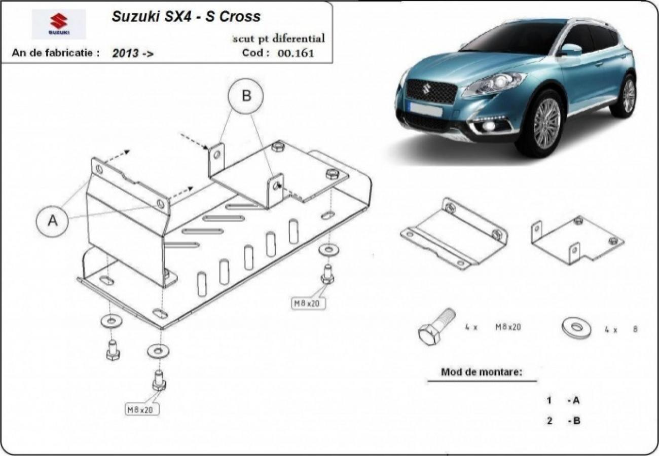 Skid plate Steel Differential | Suzuki S-Cross - 4WD (2013-2021) - 3