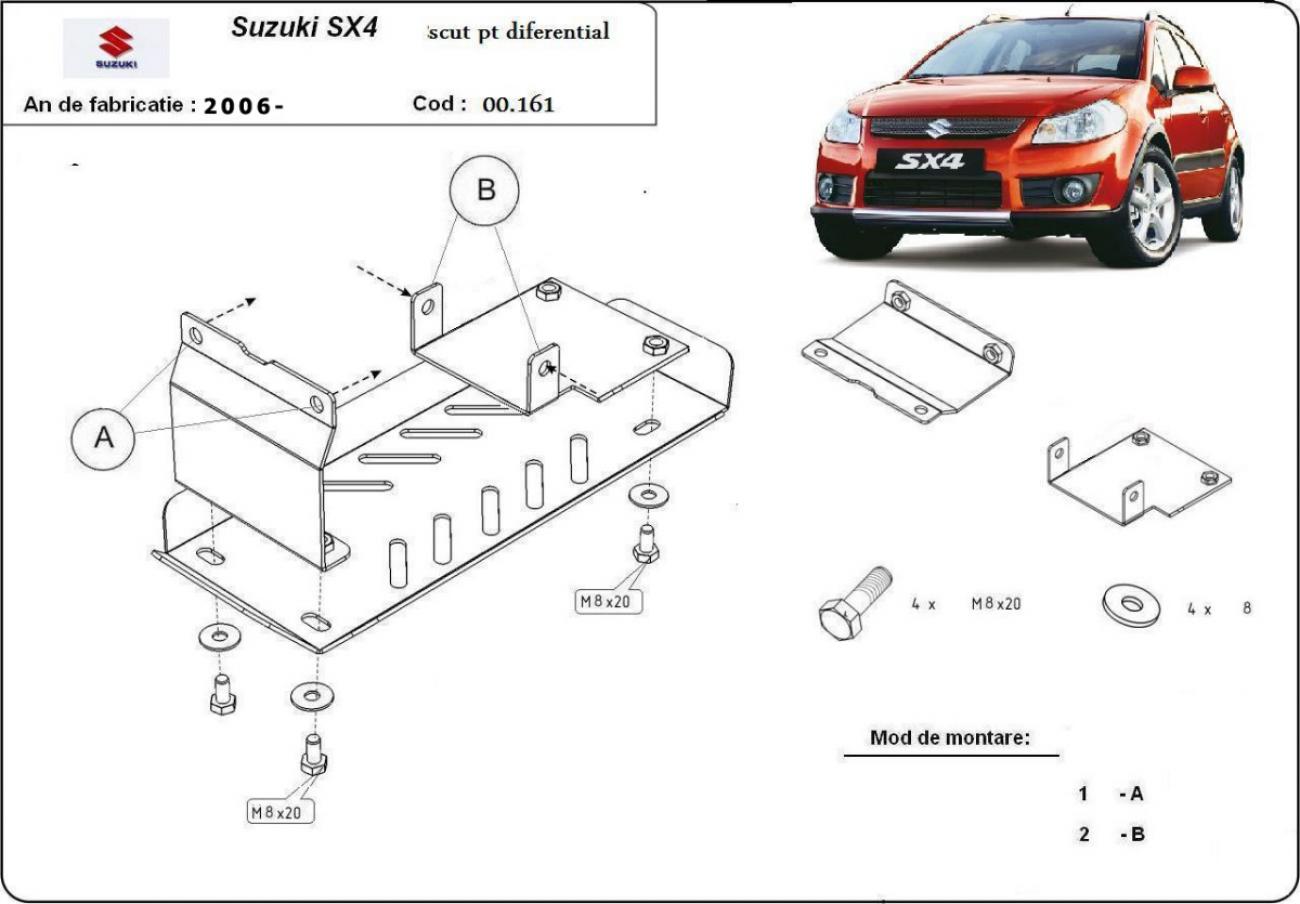 Pohjapanssari Teräs Differentiaali | Suzuki SX 4WD (2006-2013) - 3
