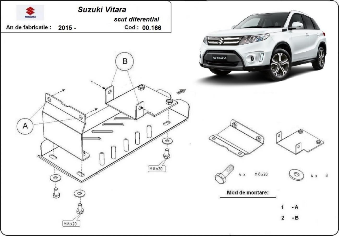 Hasplåt Stål Bakdifferential | Suzuki Vitara (2015-2026) - 3