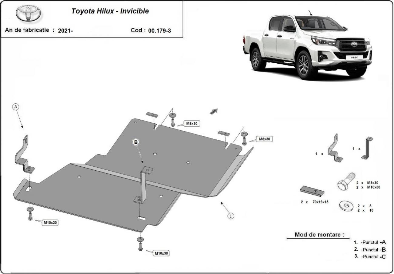 Pohjapanssari Teräs Differentiaali | Toyota Hilux Invincible (2021-2026) - 3