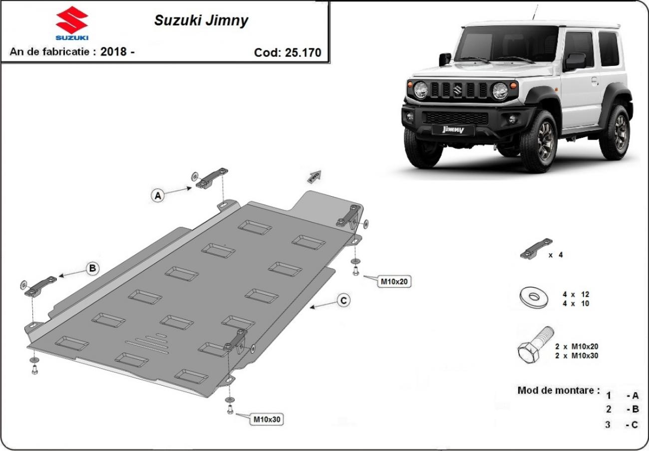 Hasplåt Stål Transferlåda | Suzuki Jimny - 3-door model (2018-2026) - 3