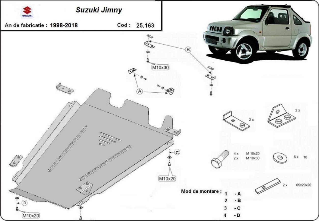 Bundplade Stål Transportkasse | Suzuki Jimny (1998-2018) - 3