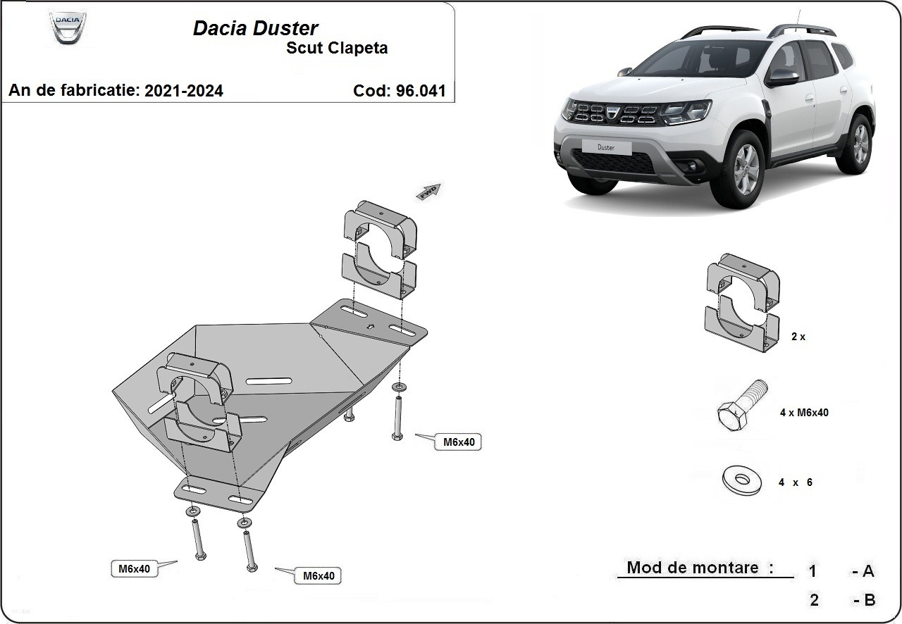 Skid plate Steel EGR valve | Dacia Duster (2021-2024) - 3