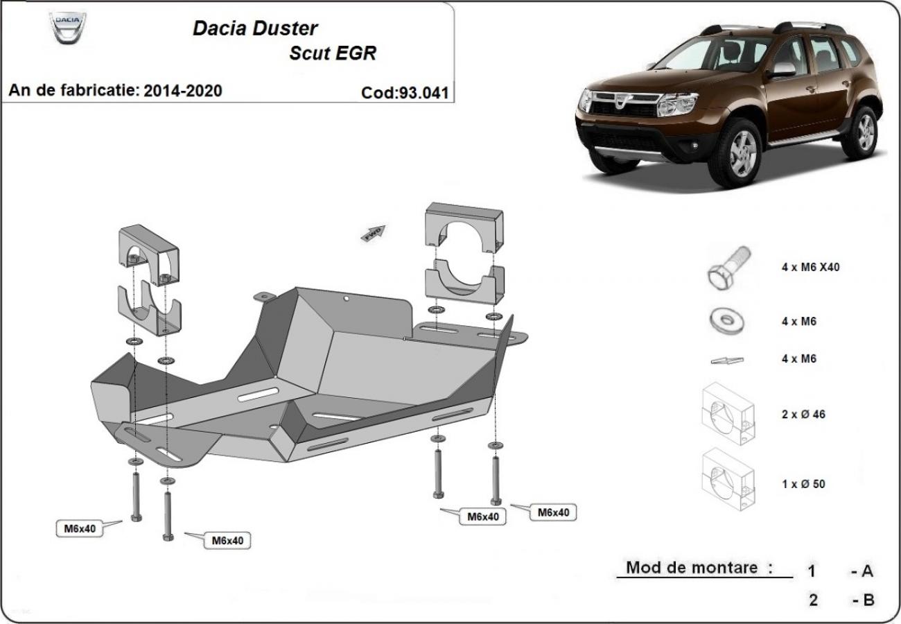 Skid plate Steel EGR valve | Dacia Duster (2014-2020) - 3