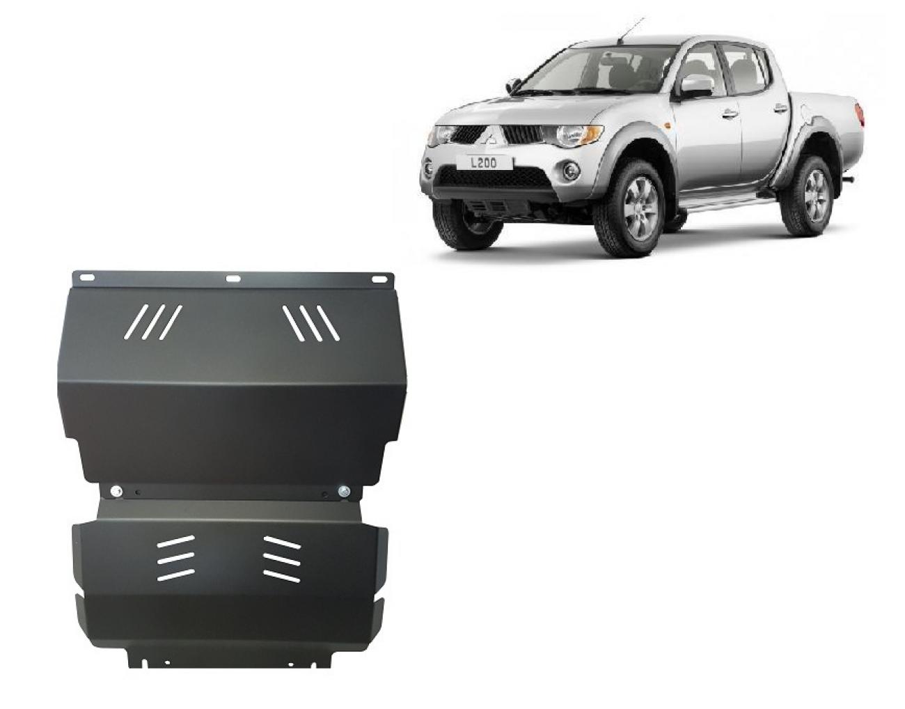 Hasplåt Stål Motor+ | Mitsubishi L 200 (2005-2015) - 2