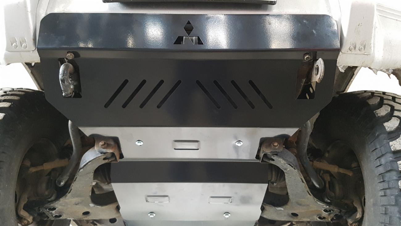 Hasplåt Stål Motor+ | Mitsubishi Pajero 3 (V60, V70) (1999-2007) - 6