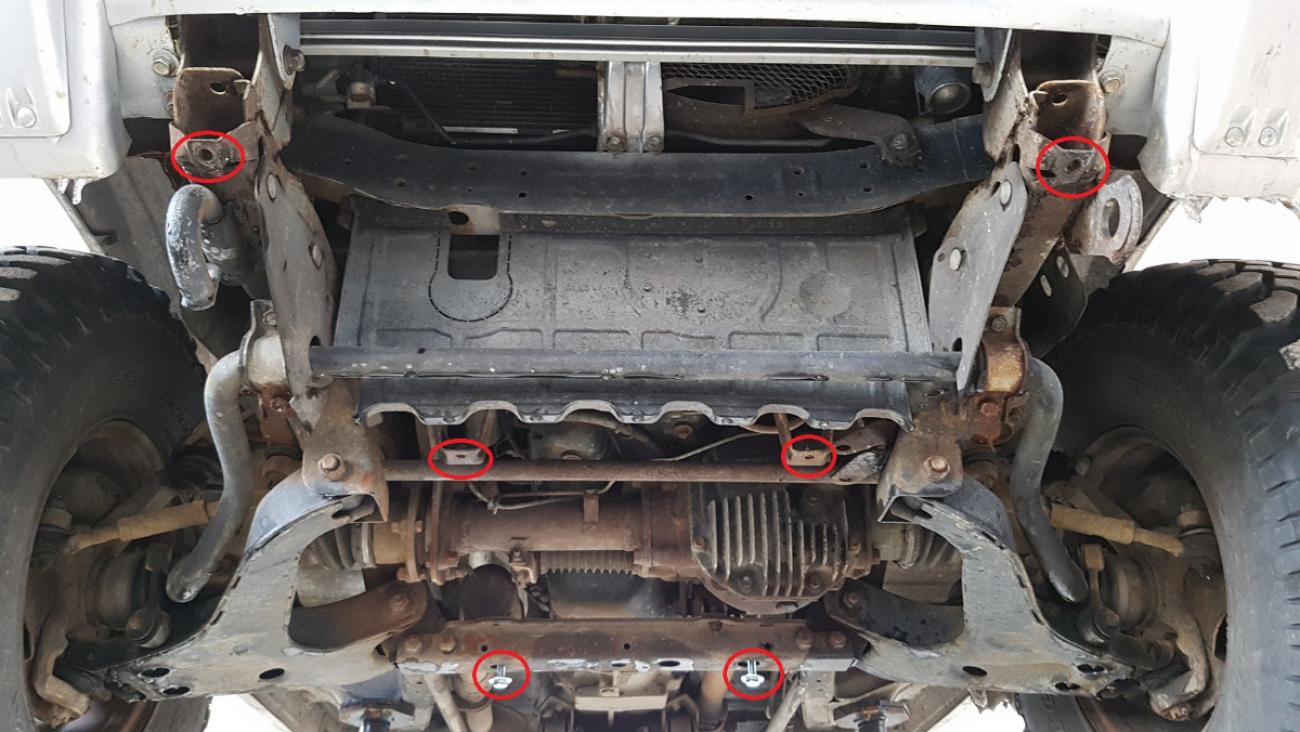 Hasplåt Stål Motor+ | Mitsubishi Pajero 3 (V60, V70) (1999-2007) - 5