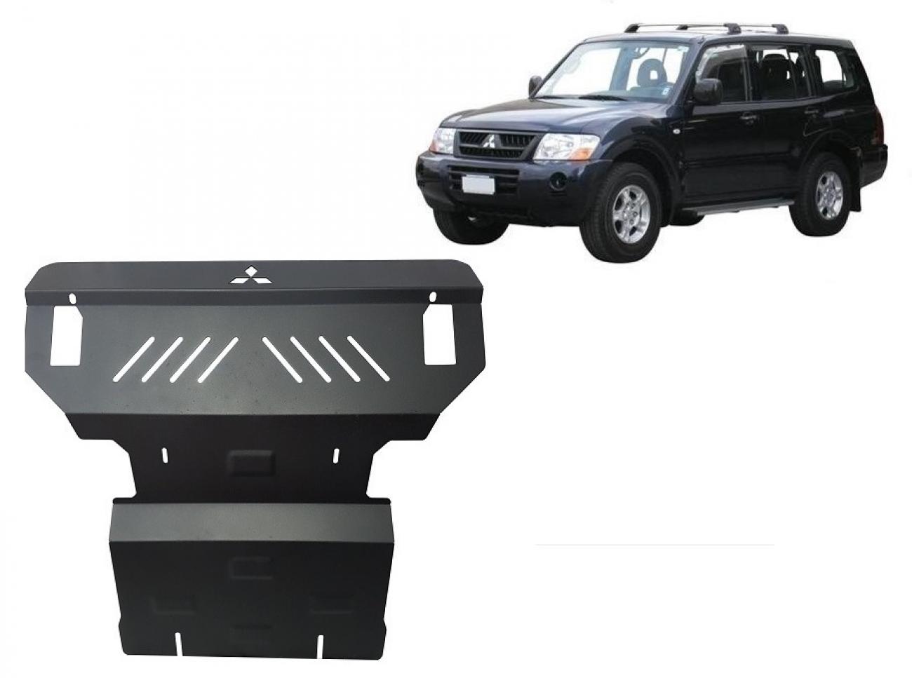 Hasplåt Stål Motor+ | Mitsubishi Pajero 3 (V60, V70) (1999-2007) - 2