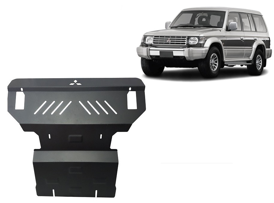 Proteção inferior em aço Motor+ | Mitsubishi Pajero 3 (V60, V70) (1999-2007) - 2