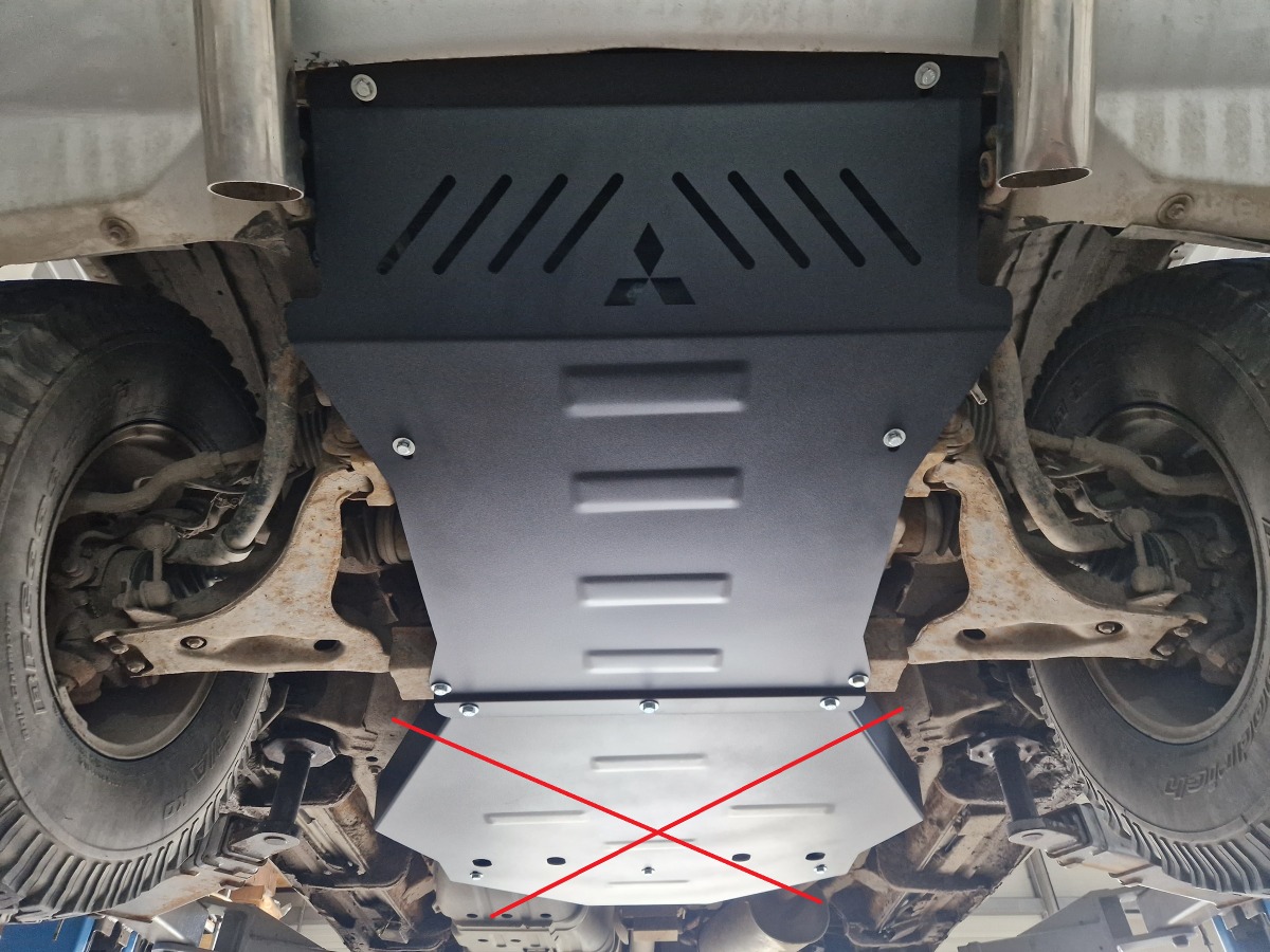 Proteção inferior em aço Motor+ | Mitsubishi Pajero 3 (V60, V70) Vers. 2.0 (1999-2007) - 6