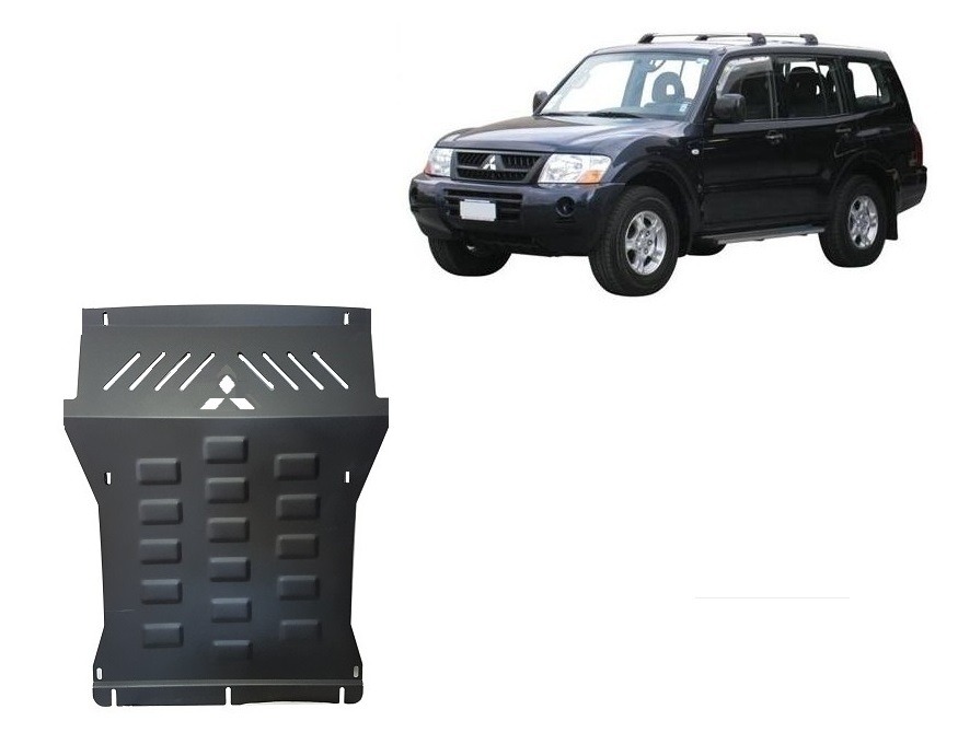 Proteção inferior em aço Motor+ | Mitsubishi Pajero 3 (V60, V70) Vers. 2.0 (1999-2007) - 2