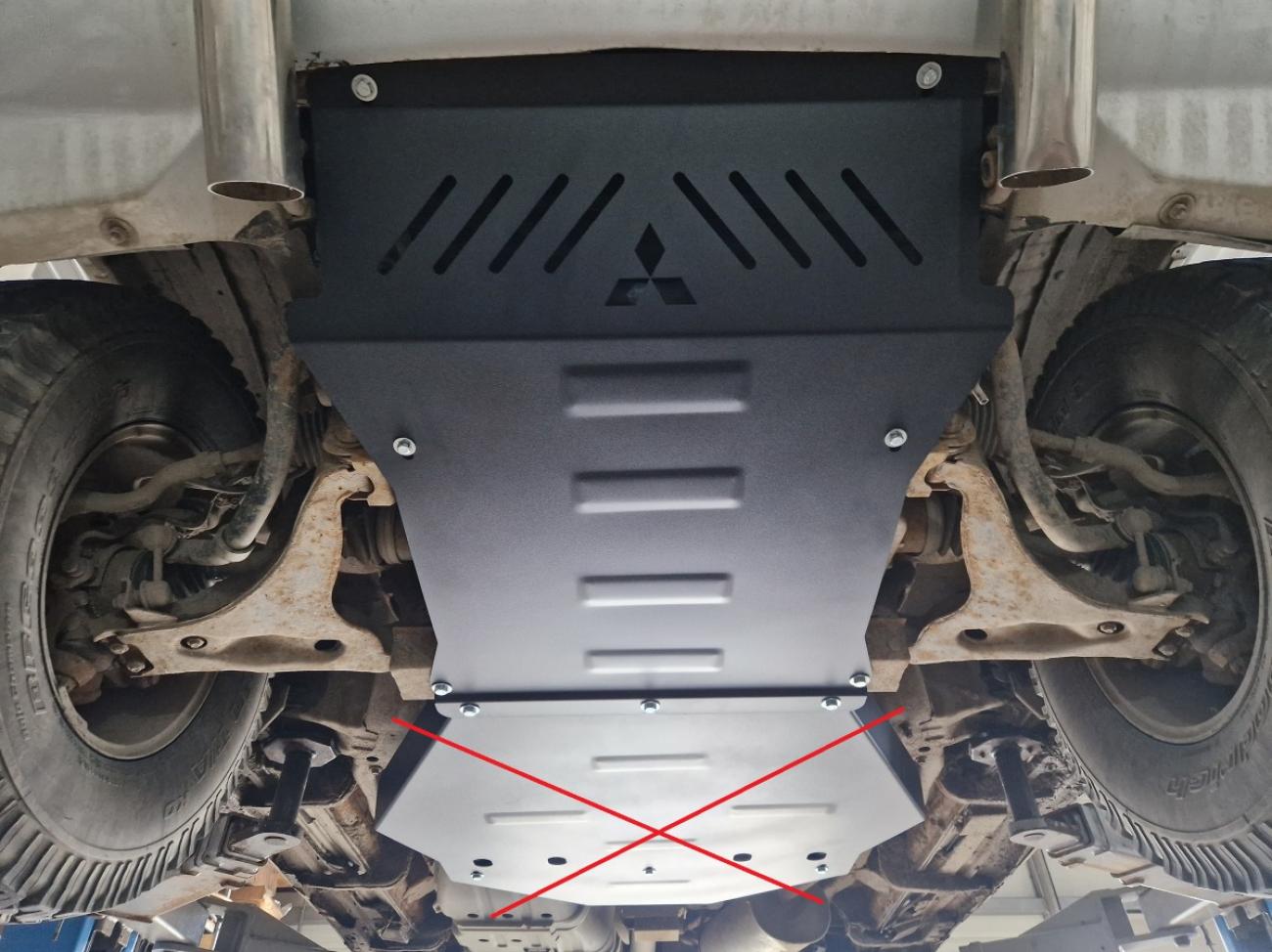 Pohjapanssari Teräs Moottori+ | Mitsubishi Pajero 3 (V60, V70) Vers. 2.0 (1999-2007) - 7