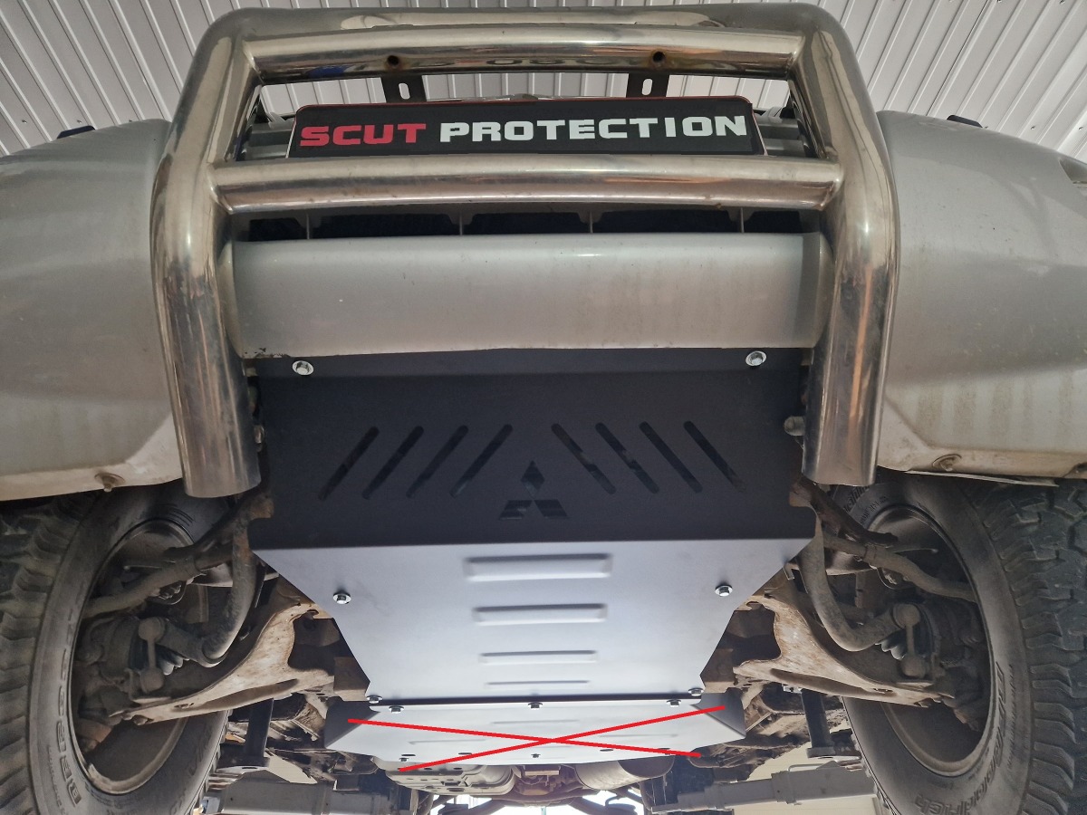 Proteção inferior em aço Motor+ | Mitsubishi Pajero 3 (V60, V70) Vers. 2.0 (1999-2007) - 7