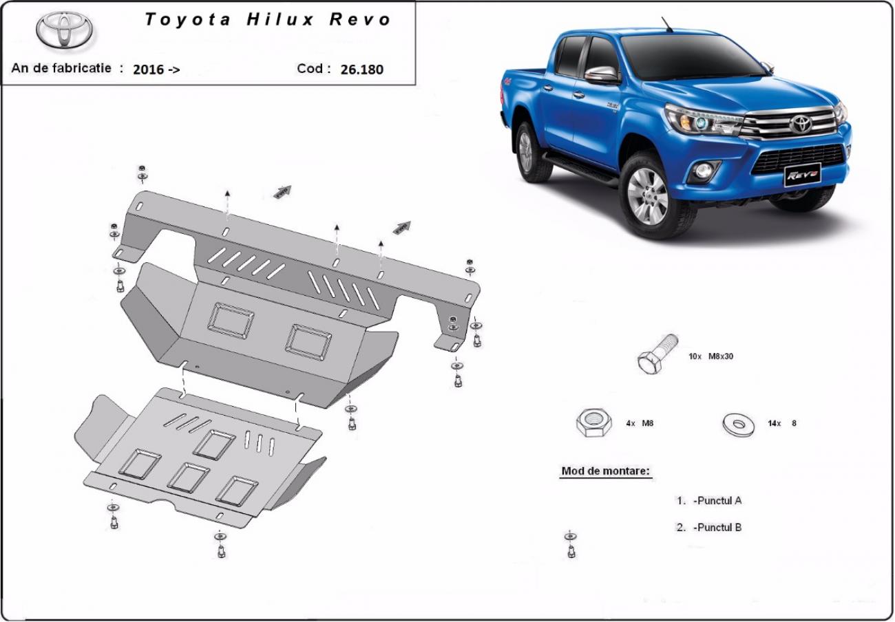 Pohjapanssari Teräs Moottori+ | Toyota Hilux (2016-2026) - 3