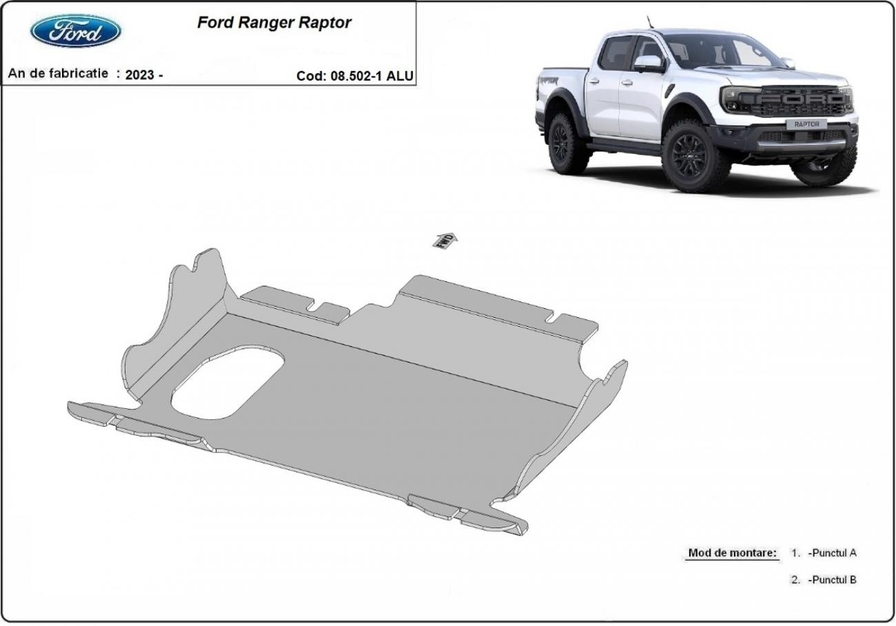 Pohjapanssari Aluminium Moottori+ | Ford Ranger Raptor (2023-2026) - 3