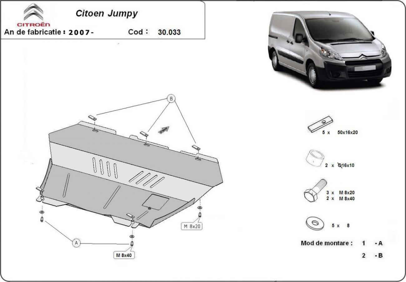 Skid plate Steel Engine+ | Citroën Jumpy (2007-2016) - 3