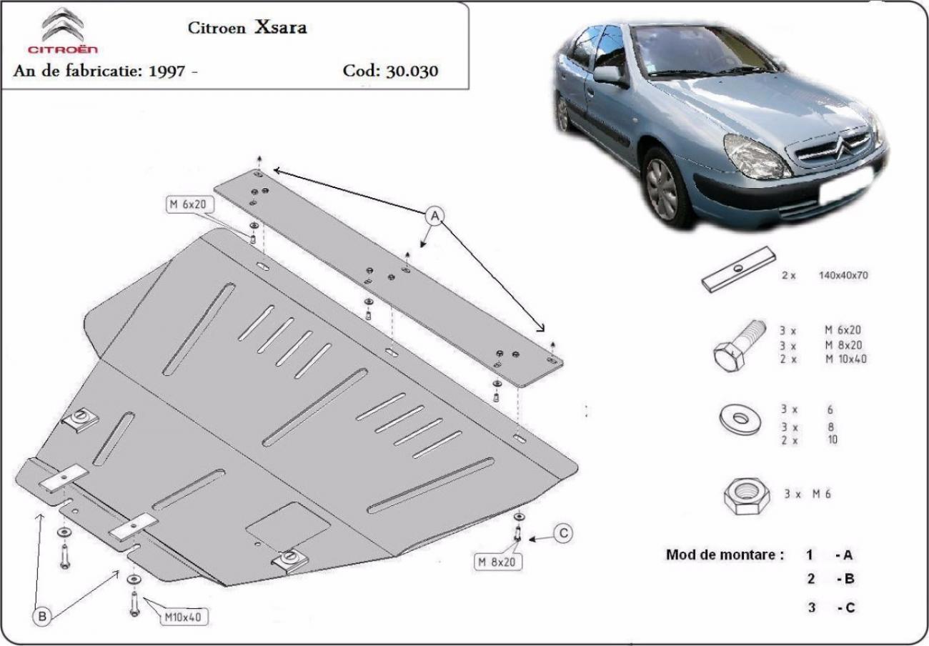 Pohjapanssari Teräs Moottori+ | Citroën Xsara (1997-2004) - 3