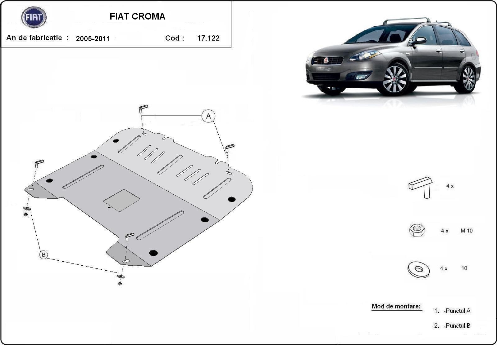 Protection inférieure en acier Moteur+ | Fiat Croma (2005-2011) - 3