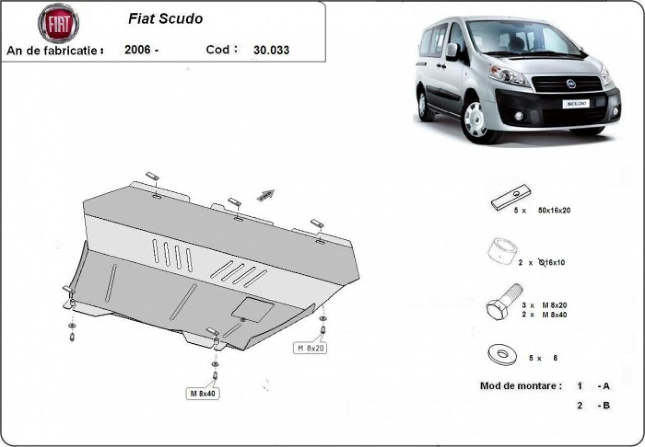 Skid plate Steel Engine+ | Fiat Scudo (2006-2016) - 3