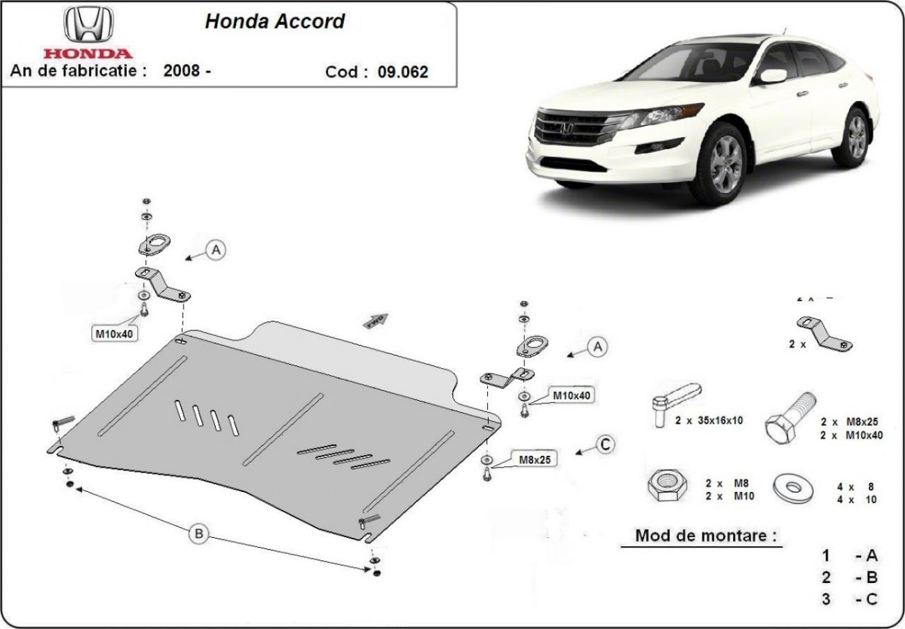 Hasplåt Stål Motor+ | Honda Accord (2008-2012) - 3
