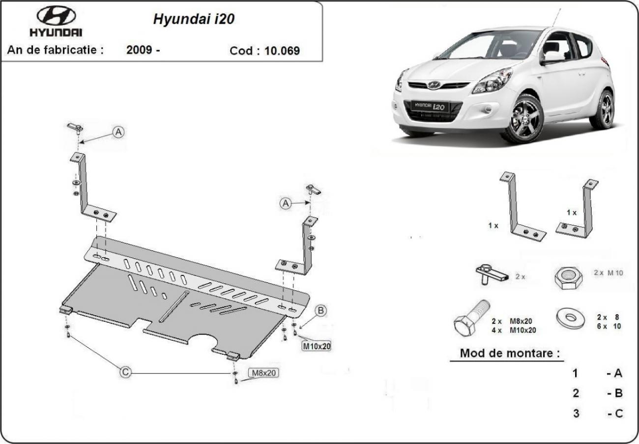 Skid plate Steel Engine+ | Hyundai i 20 (2009-2014) - 3