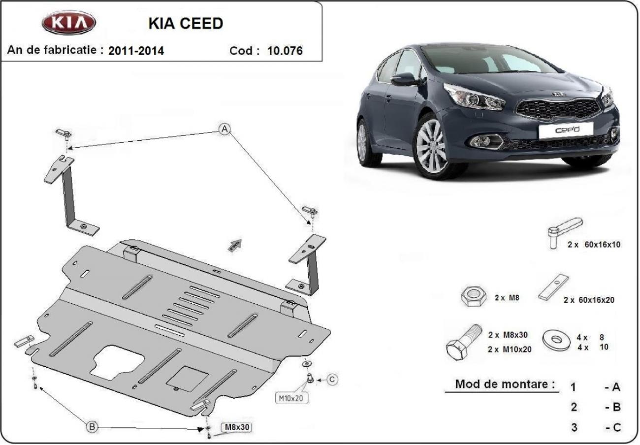 Bunnplate Stål Motor+ | Kia Ceed (2012-2018) - 3