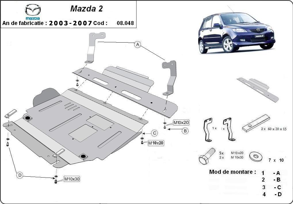 Protector inferior de acero Motor+ | Mazda 2 (2003-2007) - 3