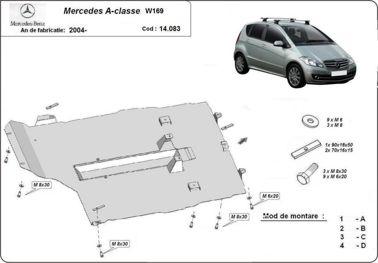Skid plate Steel Engine+ | Mercedes A-Class W169 (2004-2012) - 3