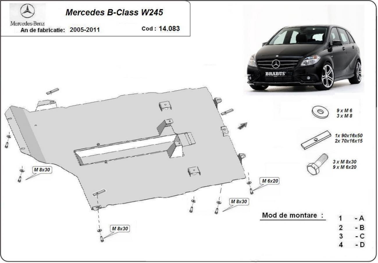 Skid plate Steel Engine+ | Mercedes B-Class W245 (2005-2011) - 3