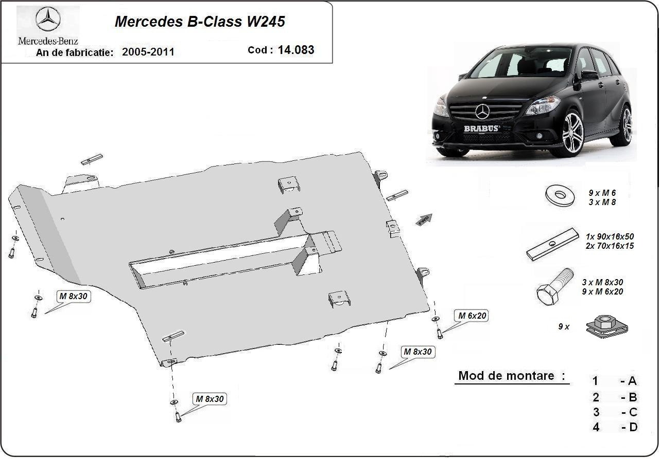 Skid plate Steel Engine+ | Mercedes B-Class W245 (2005-2011) - 3