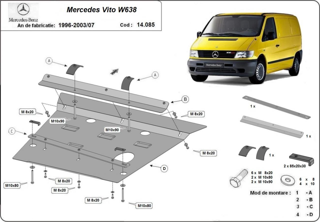 Skid plate Steel Engine+ | Mercedes Vito (1996-2003) - 3