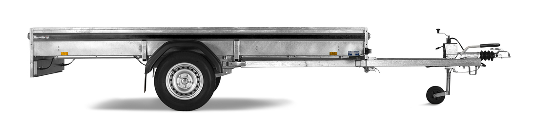 Brenderup Lågbyggd flakvagn Serie D Bromsad 1500 kg - 3