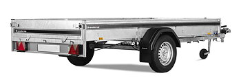 Brenderup Lågbyggd flakvagn Serie D Bromsad 1500 kg