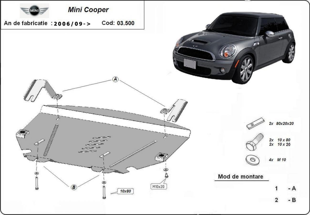 Hasplåt Stål Motor+ | Mini Cooper R56 (2006-2014) - 3