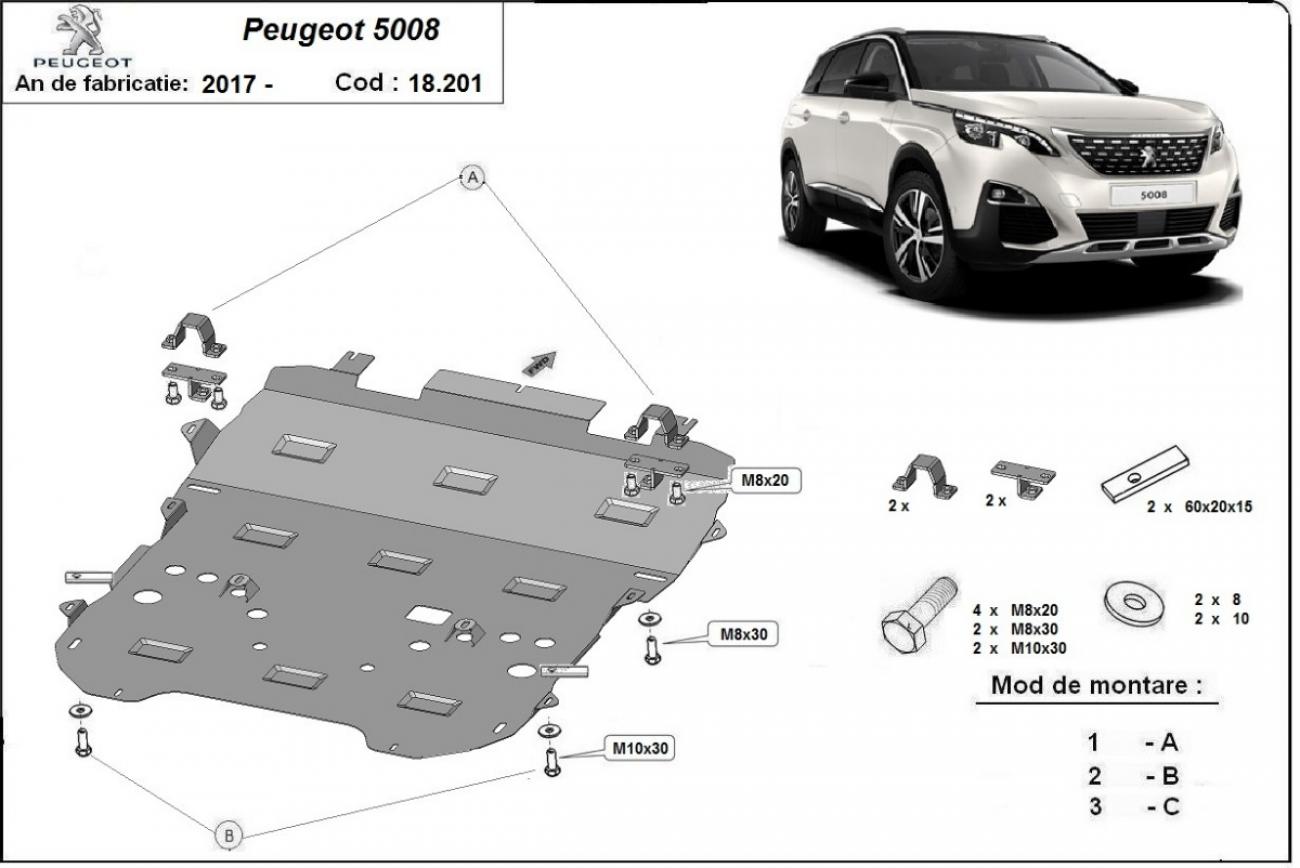 Skid plate Steel Engine+ | Peugeot 5008 (2017-2026) - 3