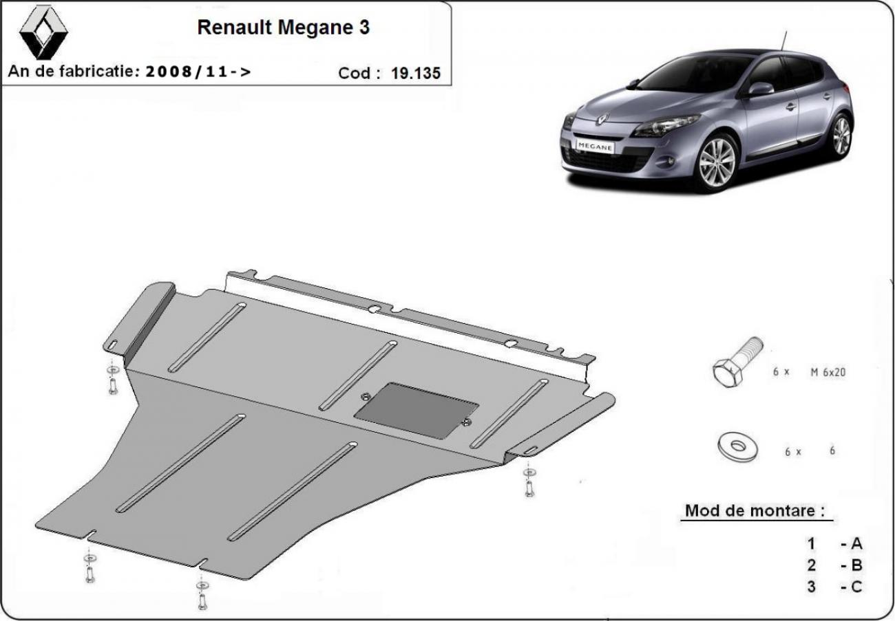 Hasplåt Stål Motor+ | Renault Megane 3 (2008-2016) - 3