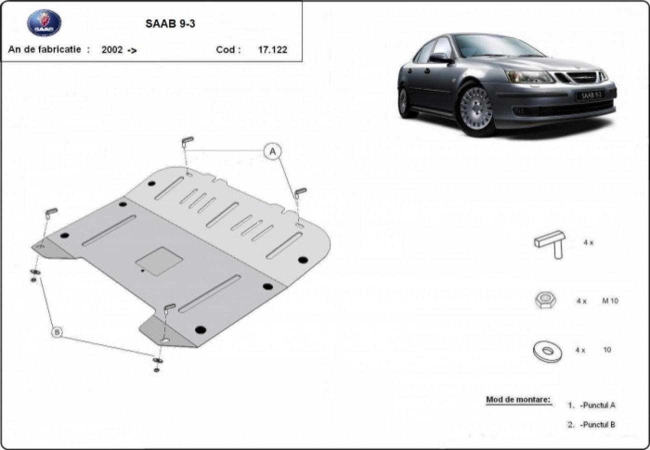 Skid plate Steel Engine+ | Saab 9-3 (2002-2012) - 3