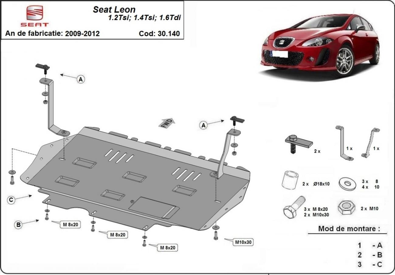 Skid plate Steel Engine+ | Seat Leon Mk2 (2010-2012) - 3