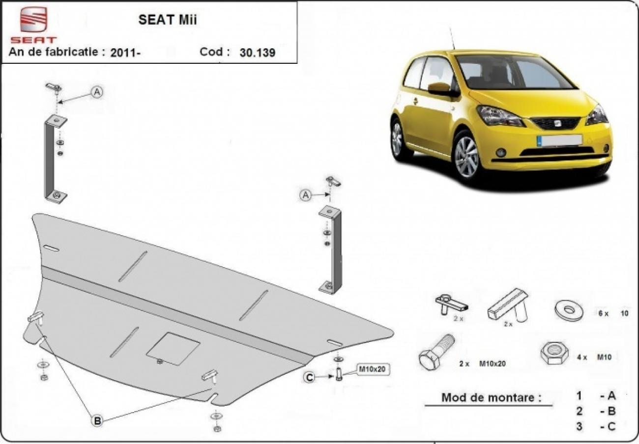 Skid plate Steel Engine+ | Seat Mii (2011-2021) - 3