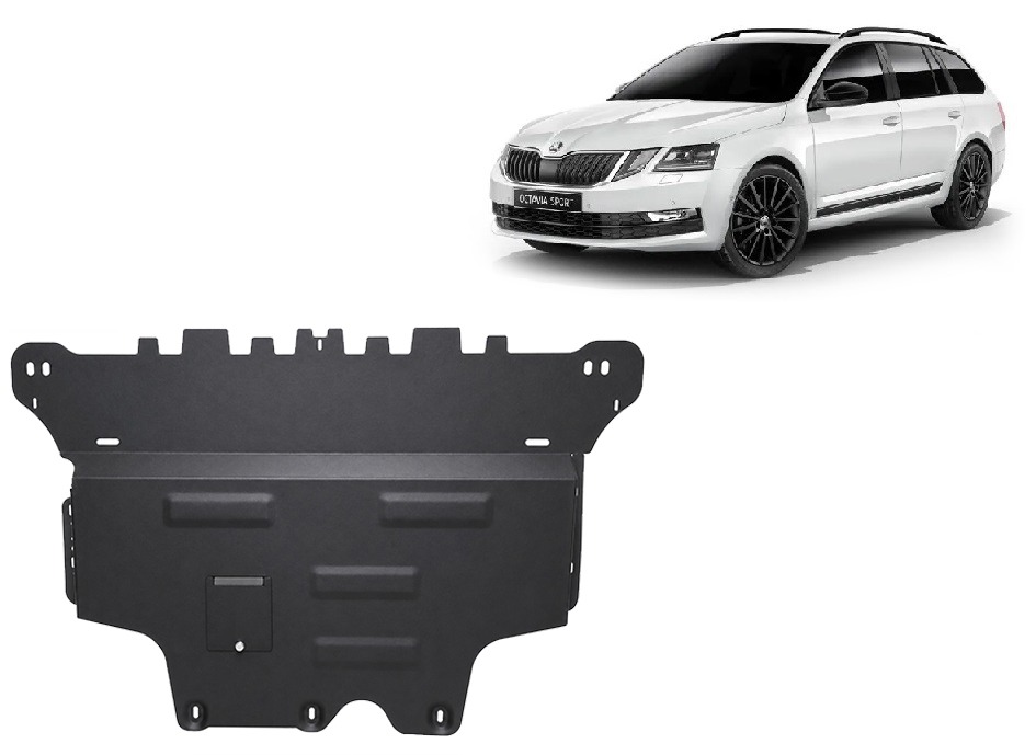 Proteção inferior em aço Motor+ | Skoda Octavia 3 (2013-2019) - 2
