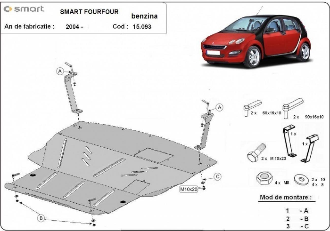 Skid plate Steel Engine+ | Smart ForFour Petrol (2004-2006) - 3