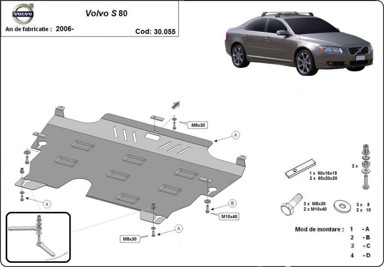 Skid plate Steel Engine+ | Volvo S80 (2006-2016) - 2