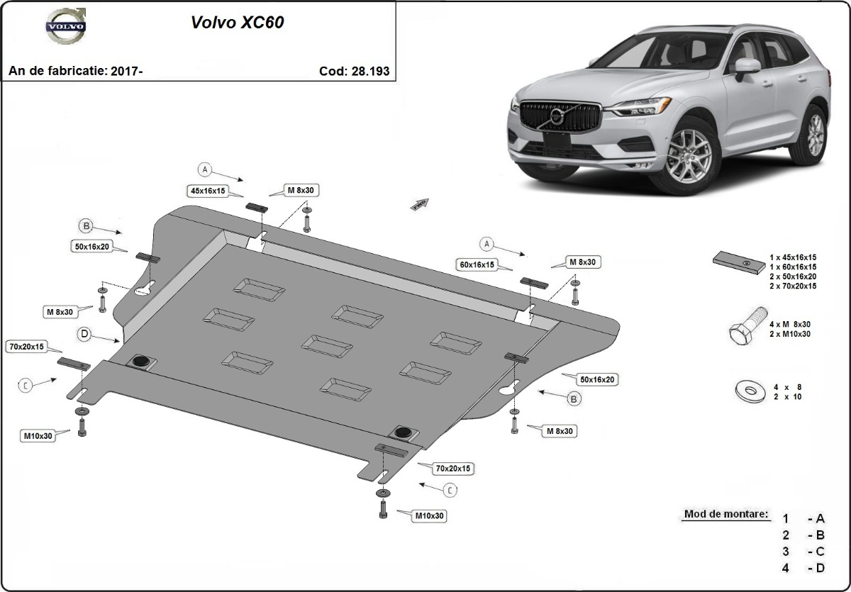 Stahl-Unterfahrschutz Motor+ | Volvo XC60 (2017-2026) - 3