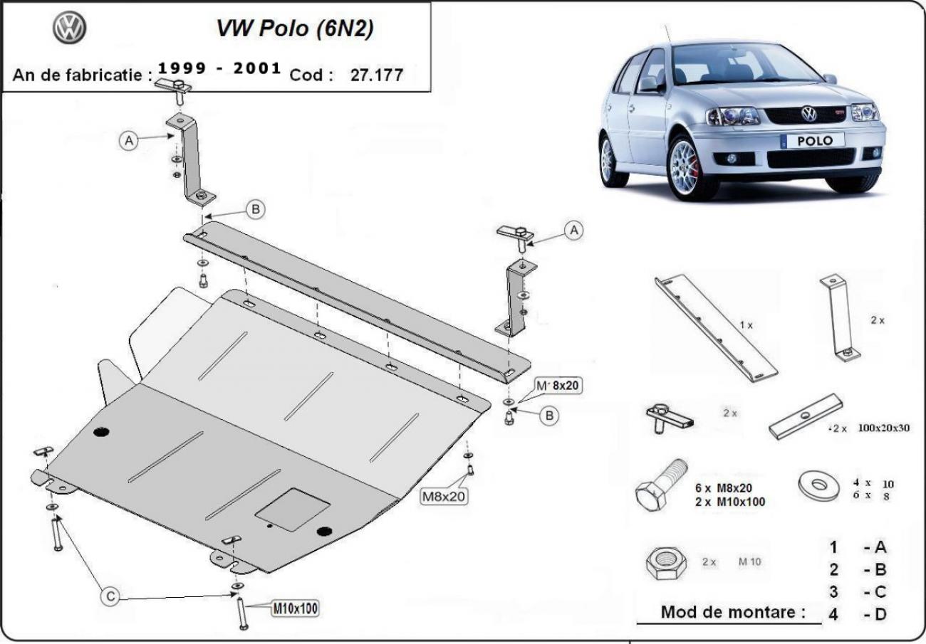 Skid plate Steel Engine+ | VW Polo 6n2 (1999-2001) - 3